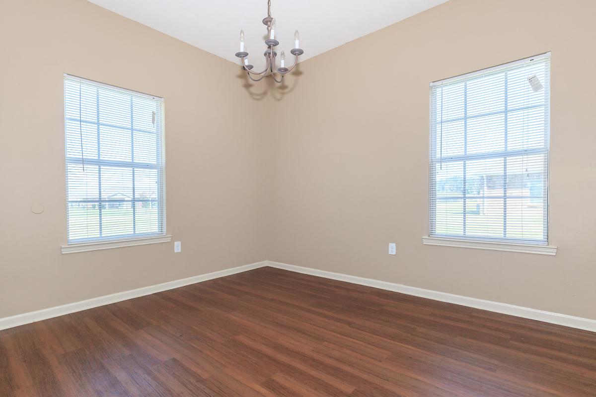 a room with a large window