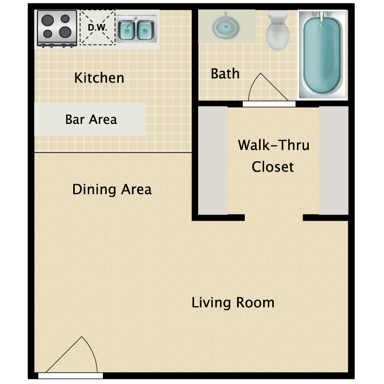 Floor plan image of Studio