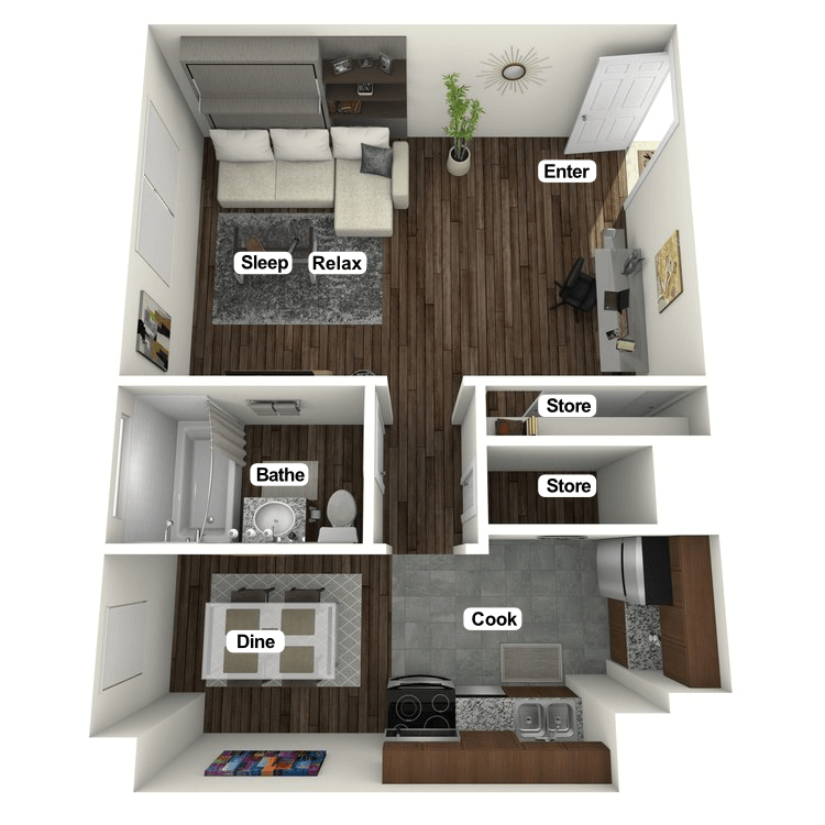 Floor plan image of Walsh Studio