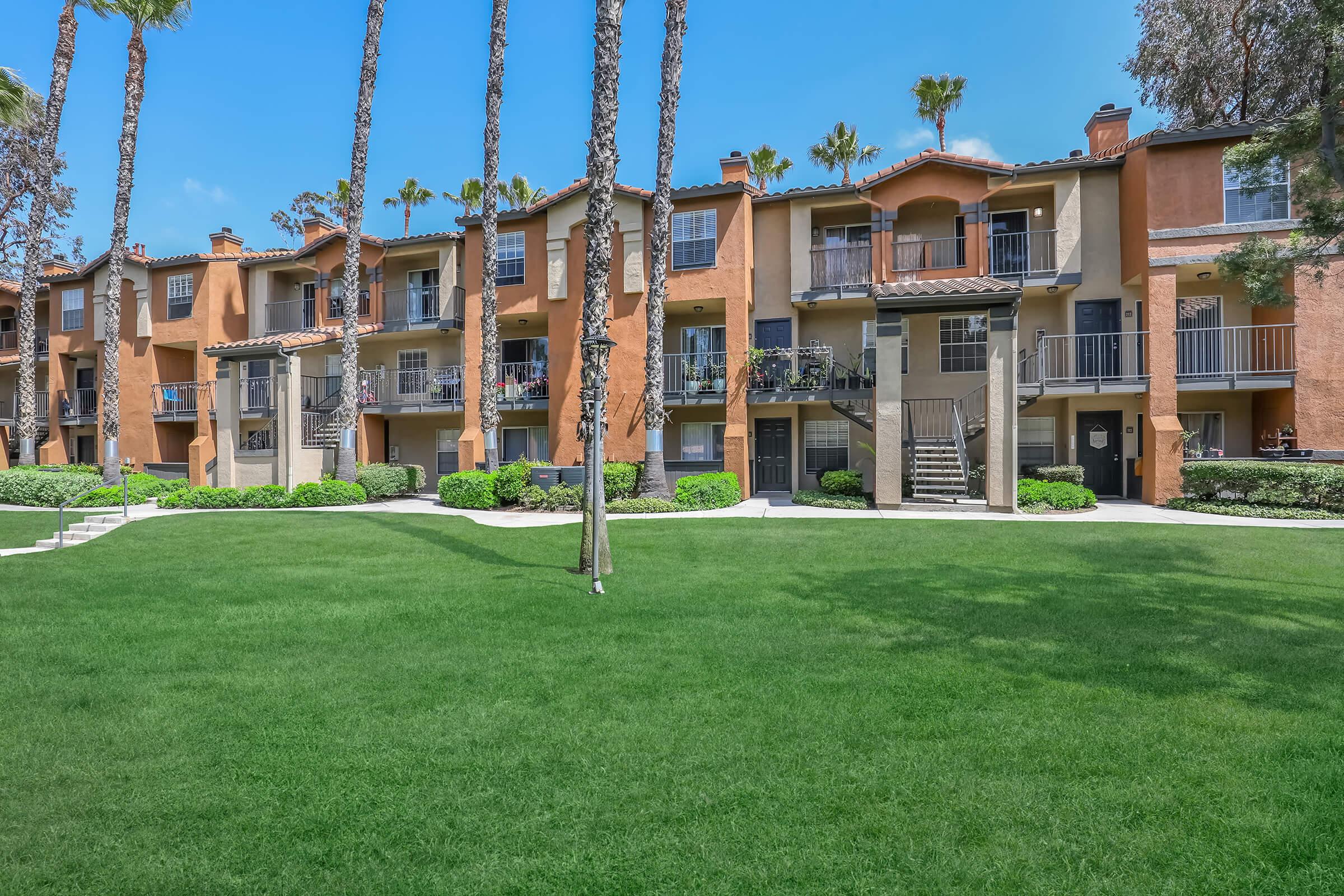 a large lawn in front of a house