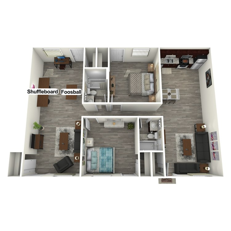 Floor plan image of 2 Bedroom Gameroom
