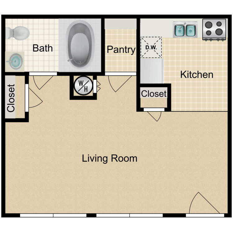 Studio floor plan image