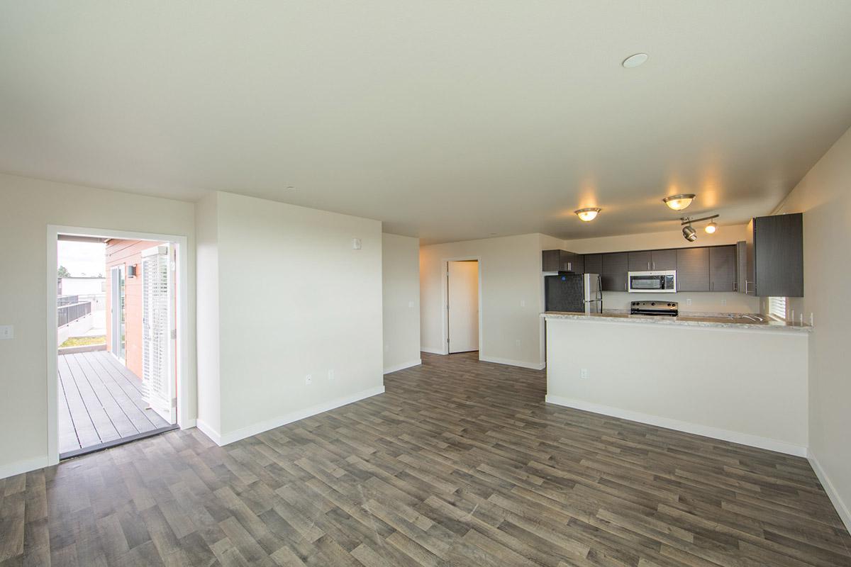 a room with a wooden floor