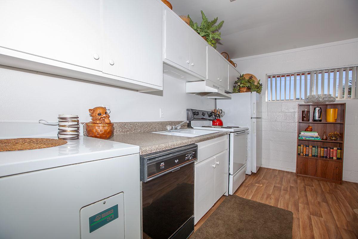 ALL-ELECTRIC KITCHEN AT THE PALMS APARTMENTS IN LAS VEGAS