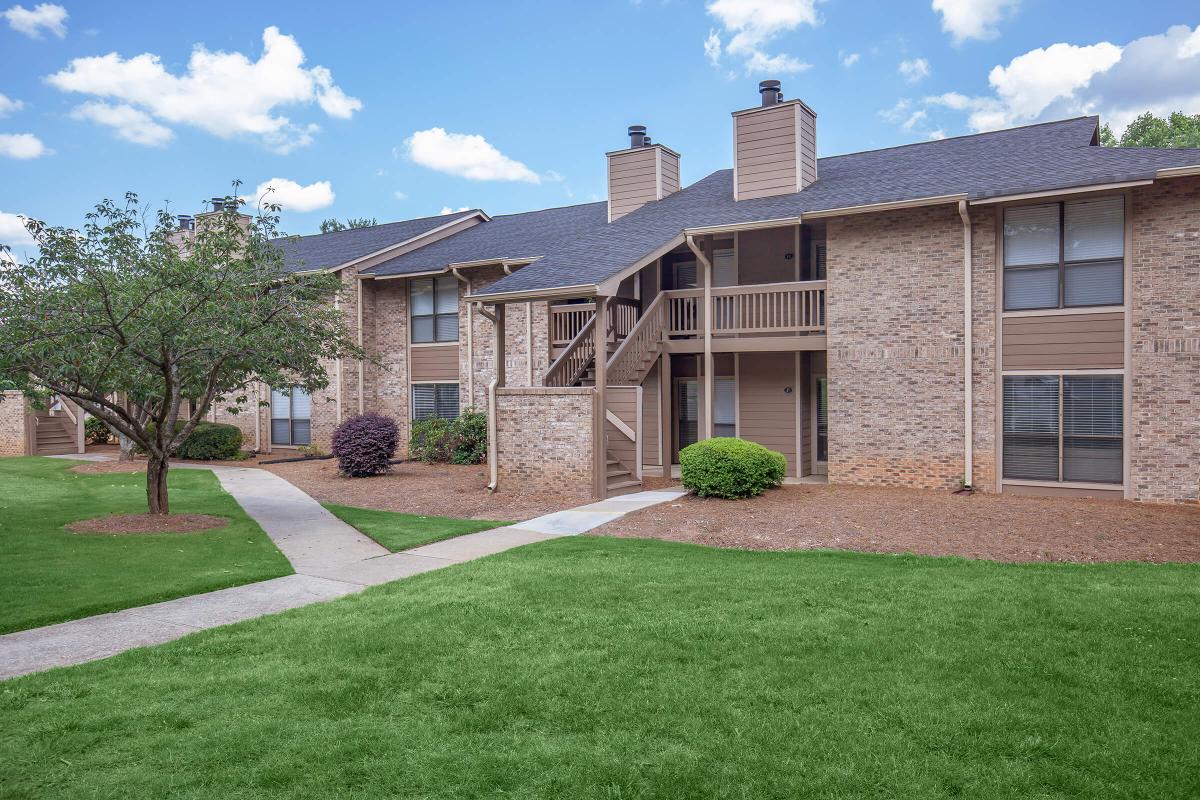 Beautiful landscaping at Haywood Pointe in Greenville, South Carolina.