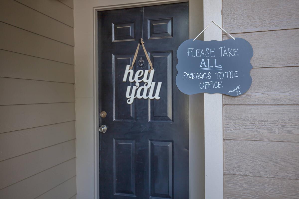Package space in the office at Haywood Pointe in Greenville, South Carolina.