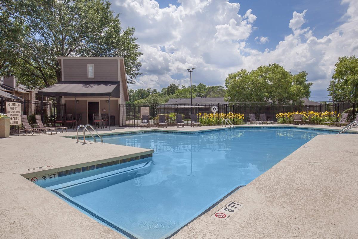Shimmering swimming pool at Haywood Pointe in Greenville, SC.