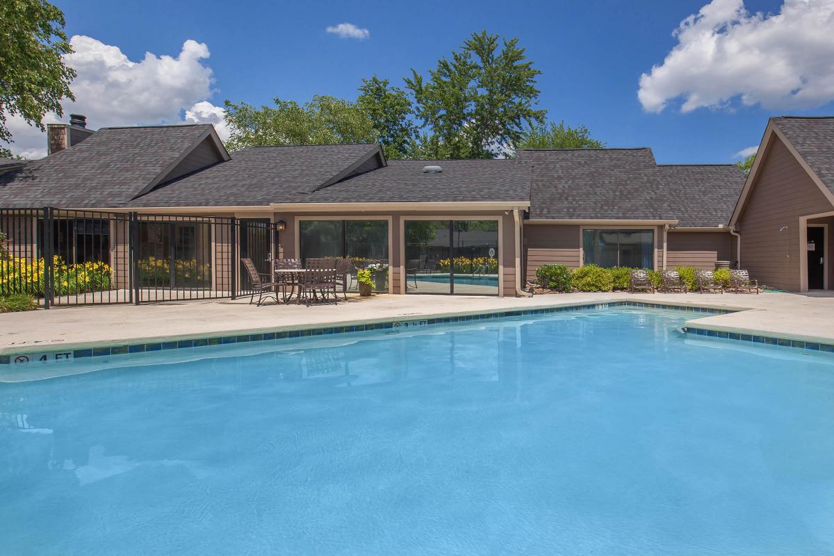 Shimmering swimming pool at Haywood Pointe in Greenville, SC.