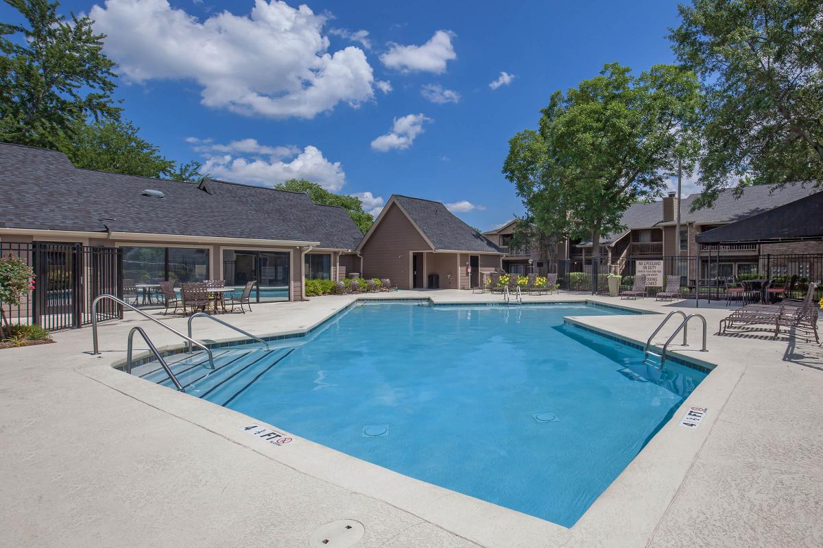 Shimmering swimming pool at Haywood Pointe in Greenville, SC.