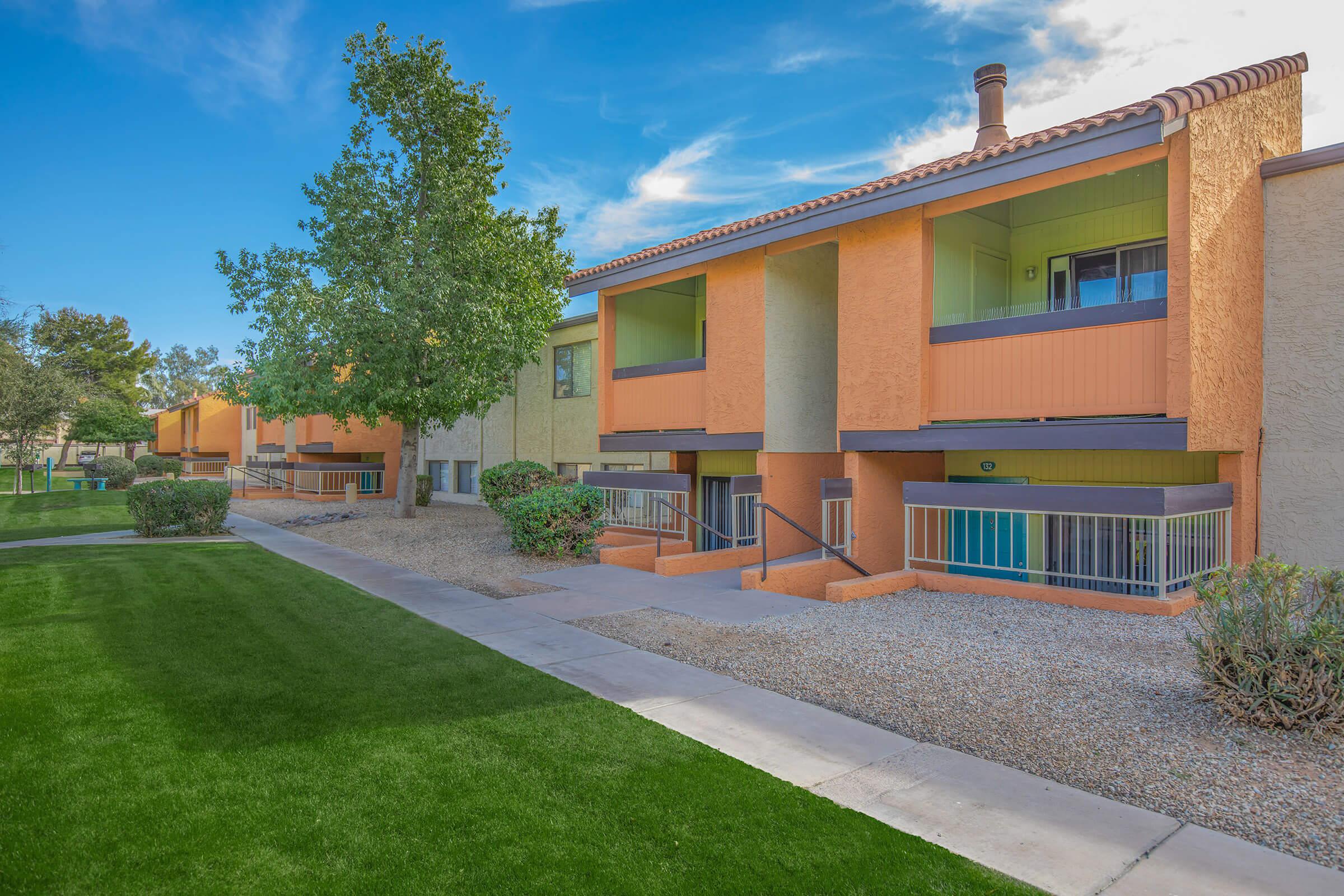 Beautiful Landscaped Exterior - Eden Apartments - Tempe - Arizona