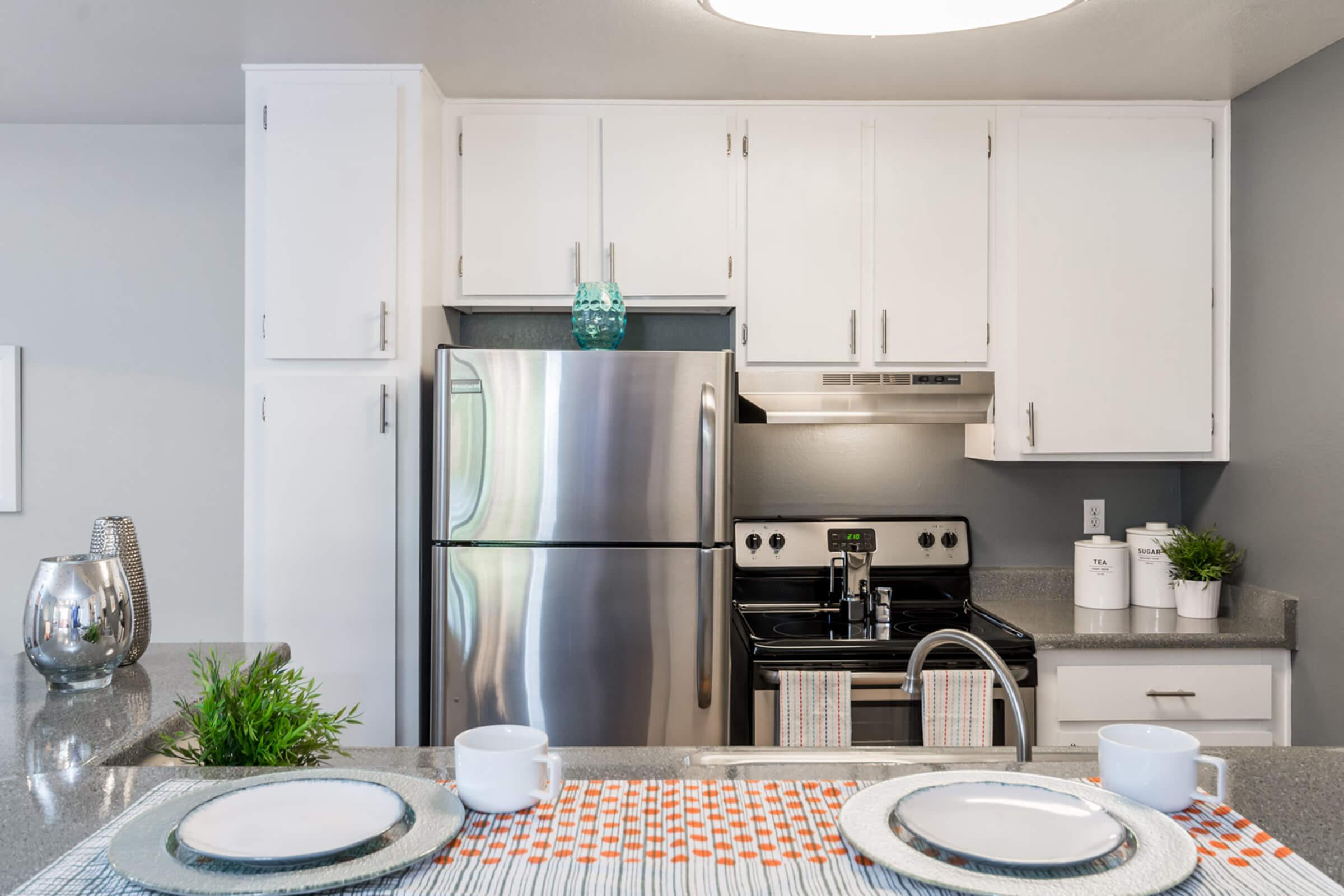 All-Electric Kitchen with Updated Cabinets - Eden Apartments - Tempe - Arizona