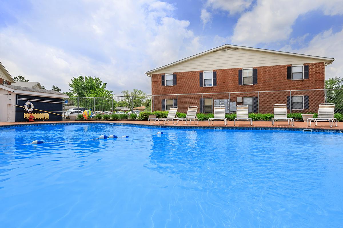 a small house in a pool of water