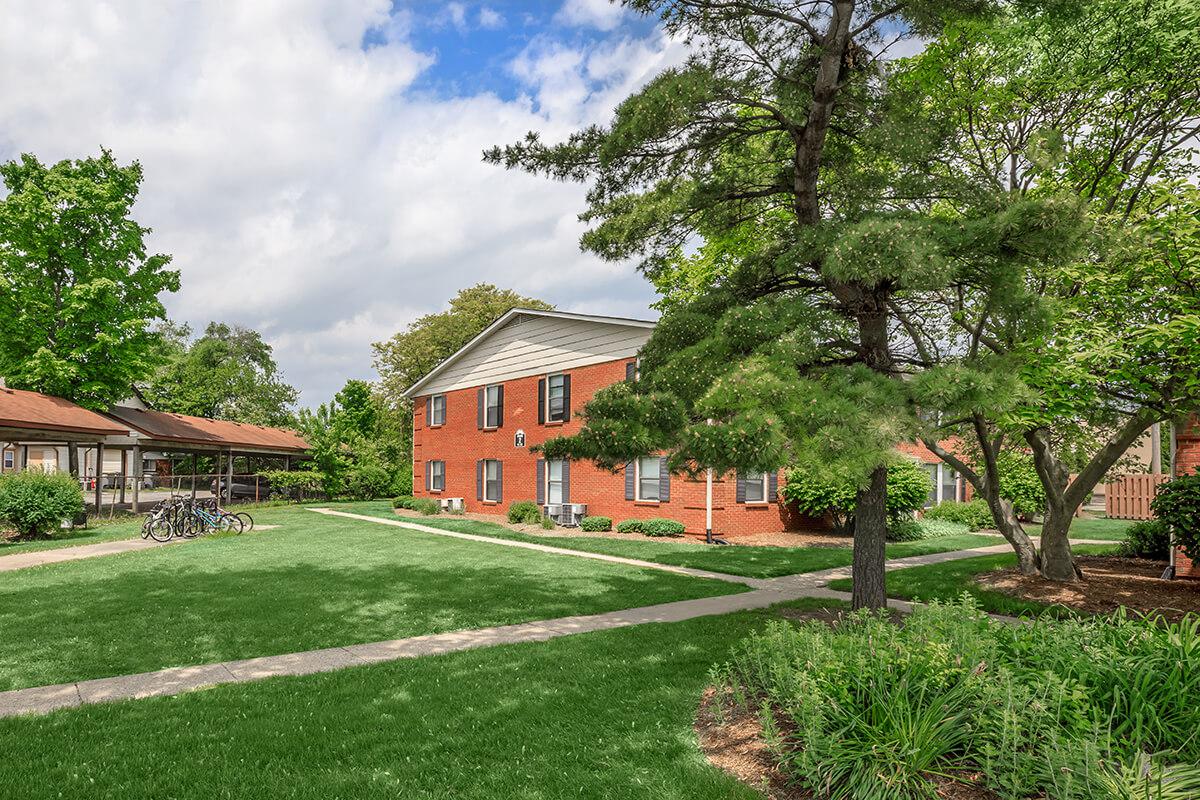 a large lawn in front of a house