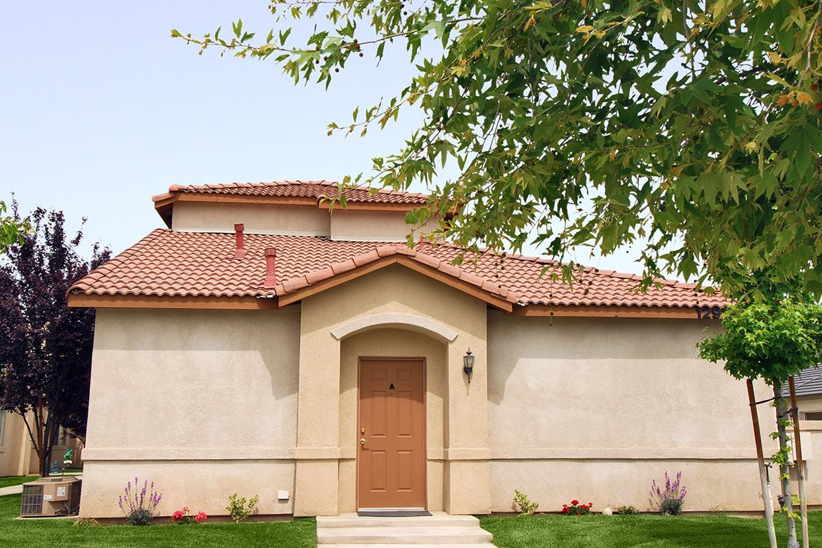 Community building with red roof tiles