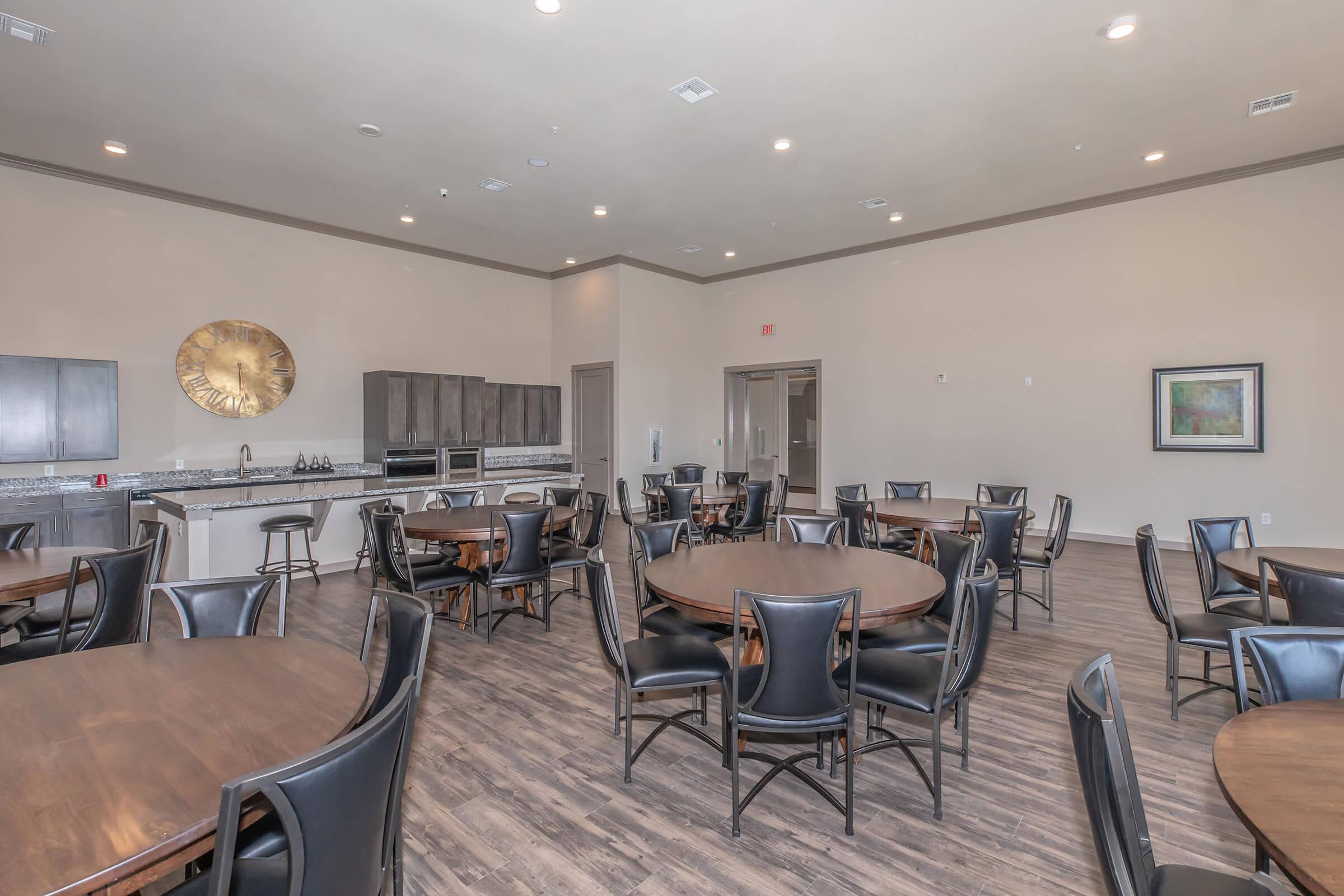 a room filled with furniture and a table