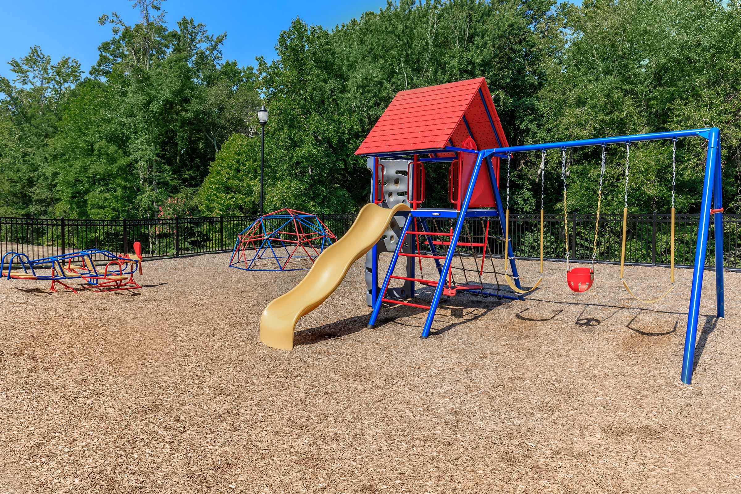 a playground in the sand