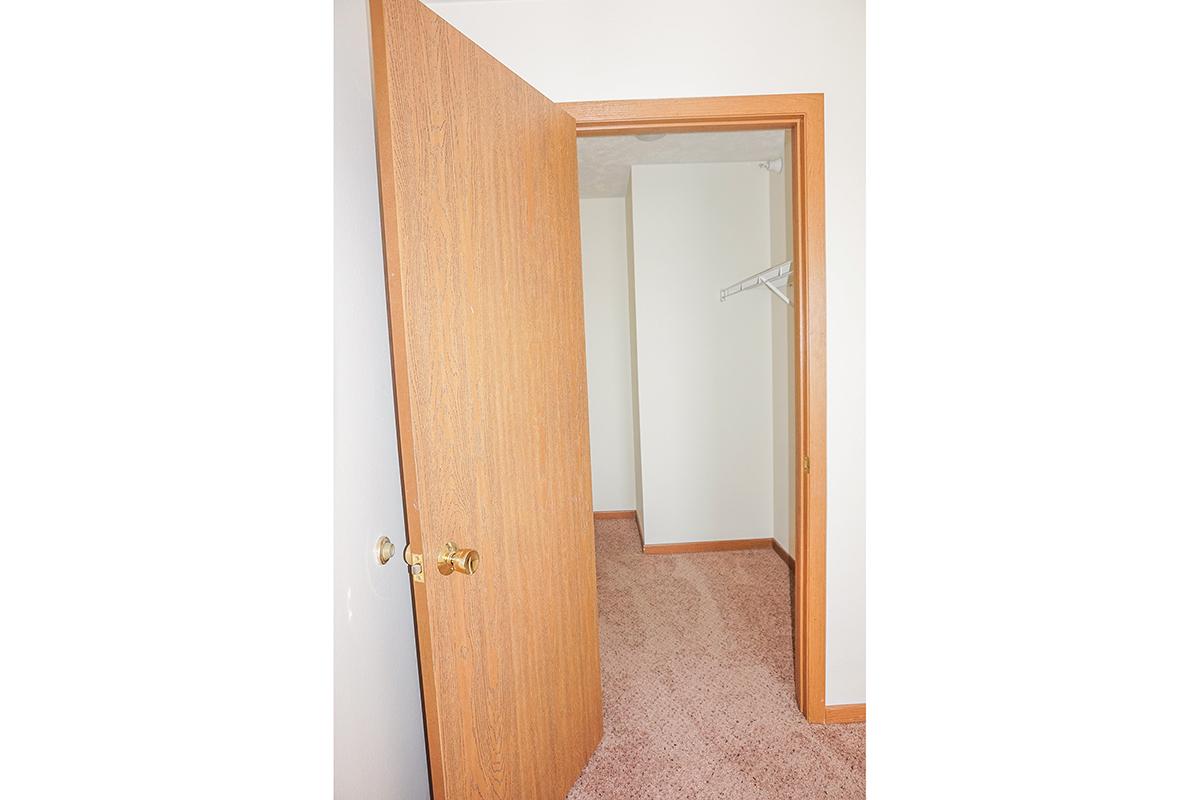 a wooden door