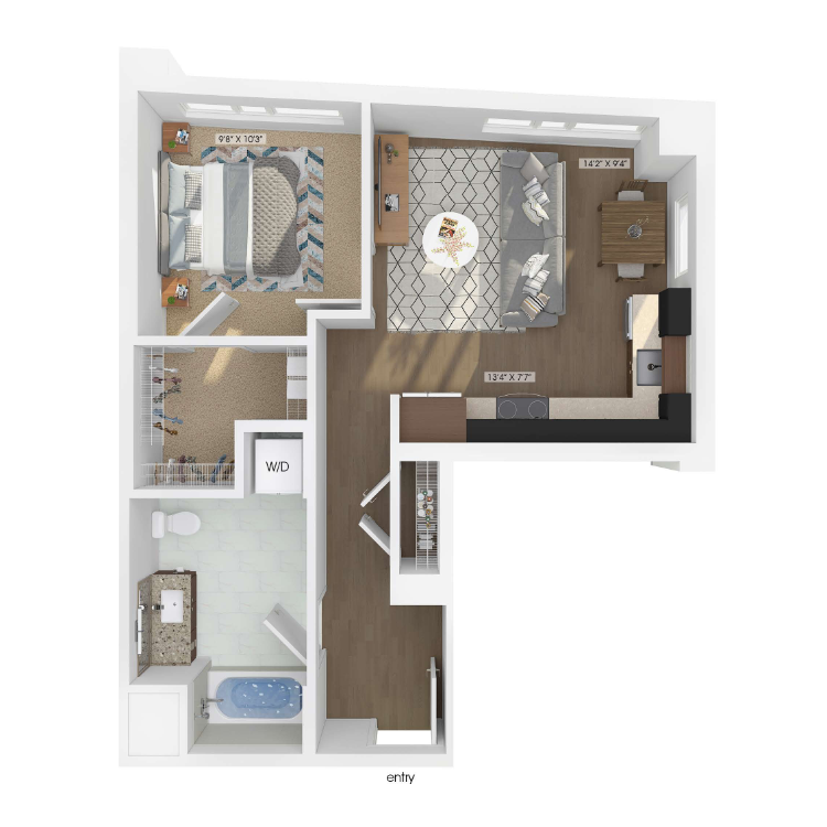 1 Bedroom 11A floor plan