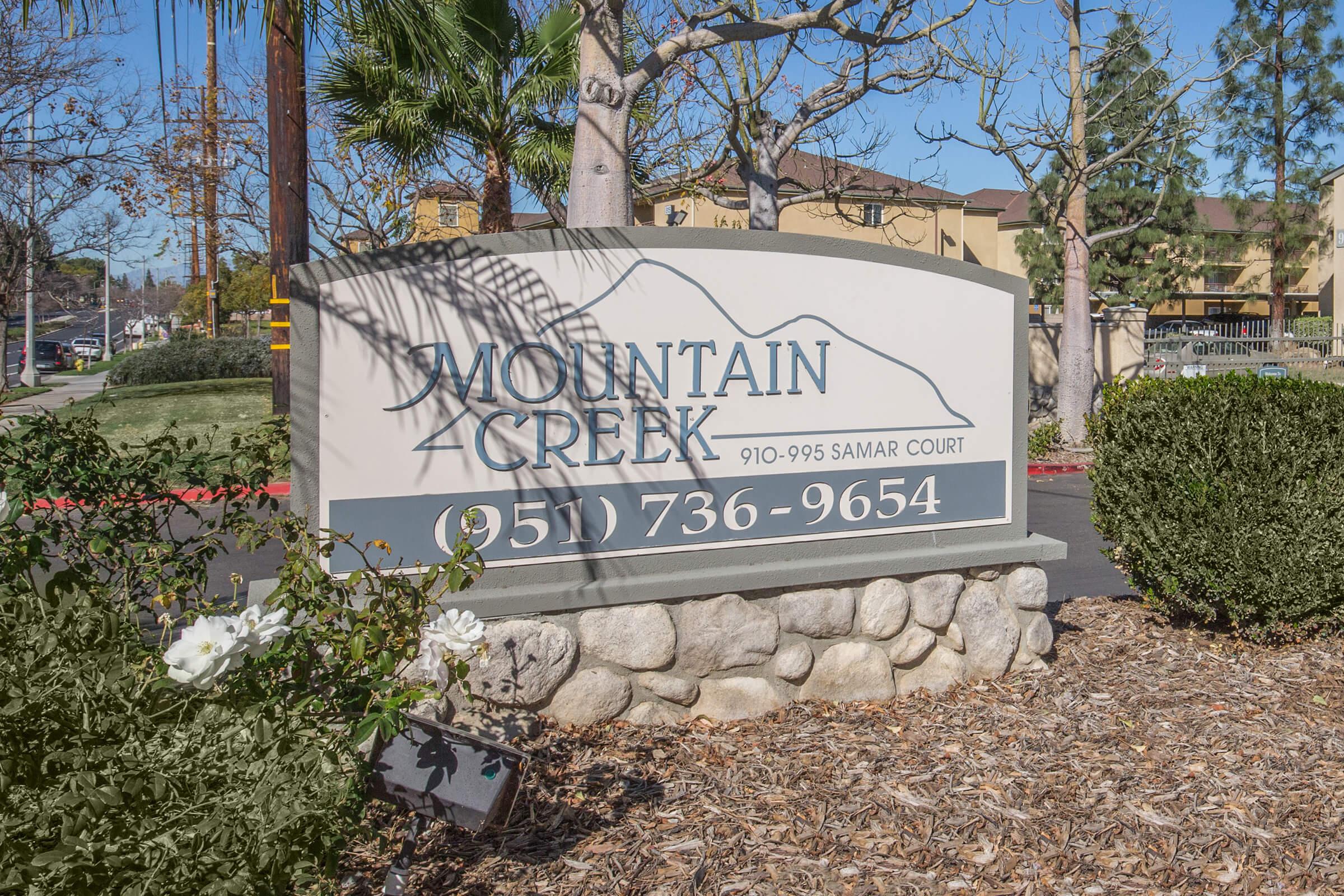 Mountain Creek Apartments monument sign