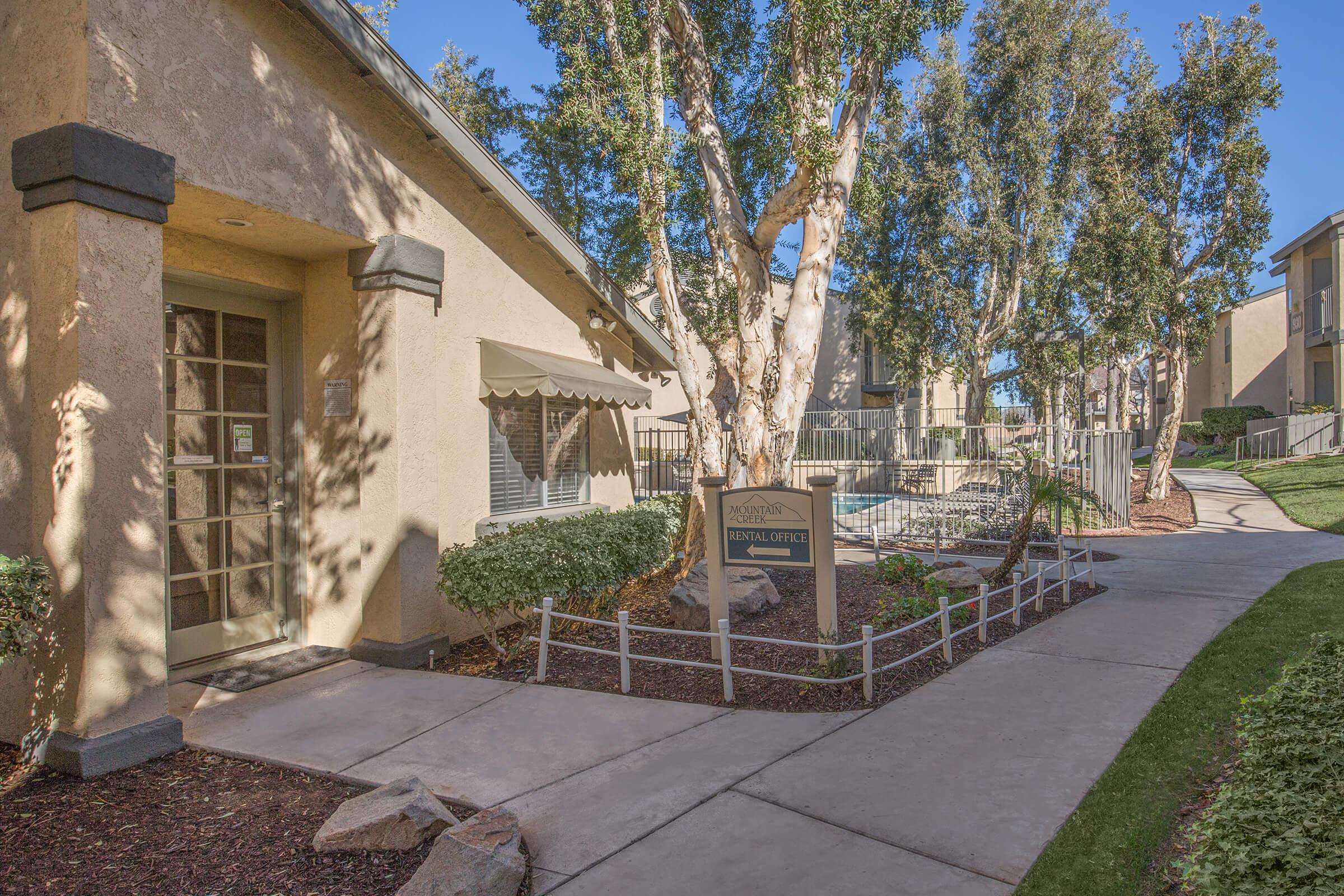 Mountain Creek Apartments leasing office entrance