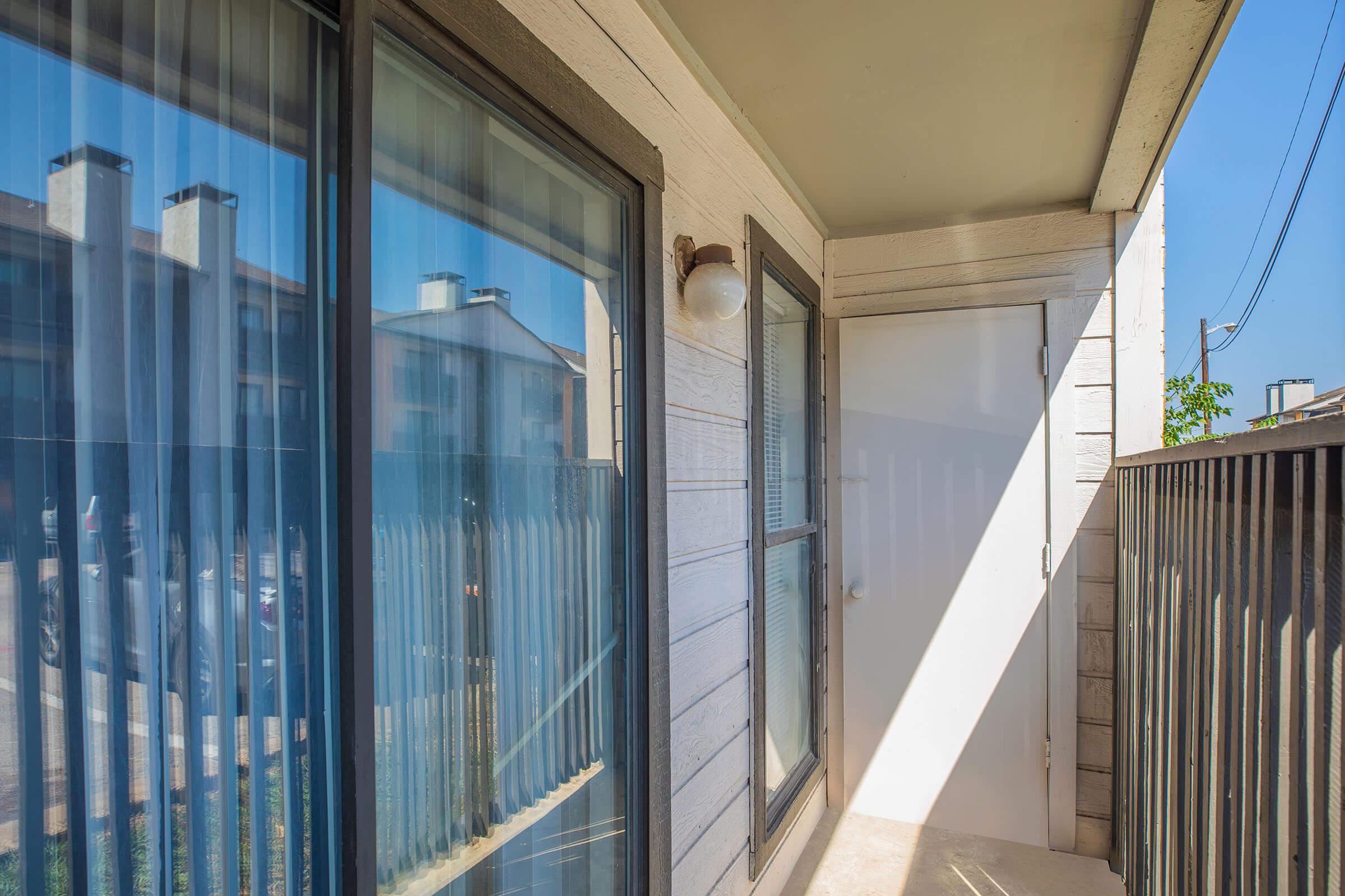 a glass shower door