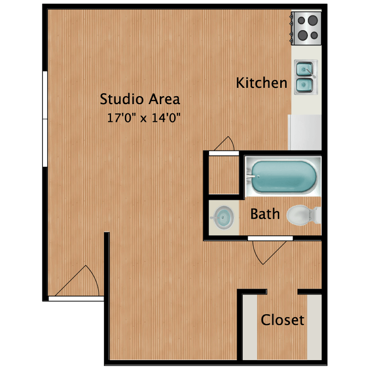 Floor plan image of Austin Studio