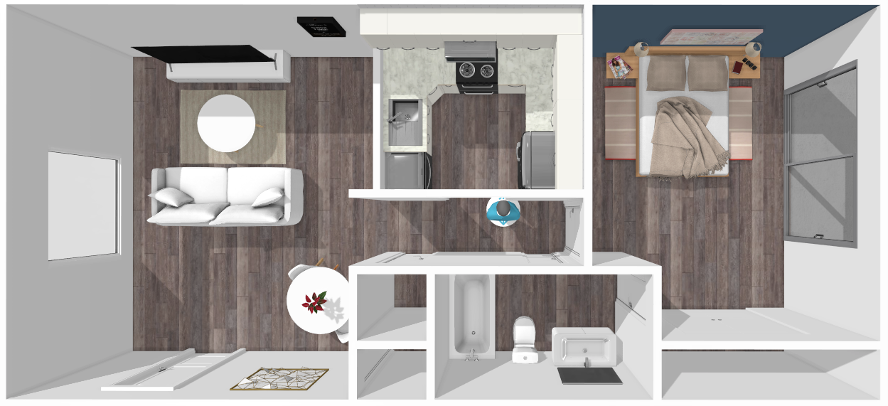 Floor plan image of Crockett 1 Bed
