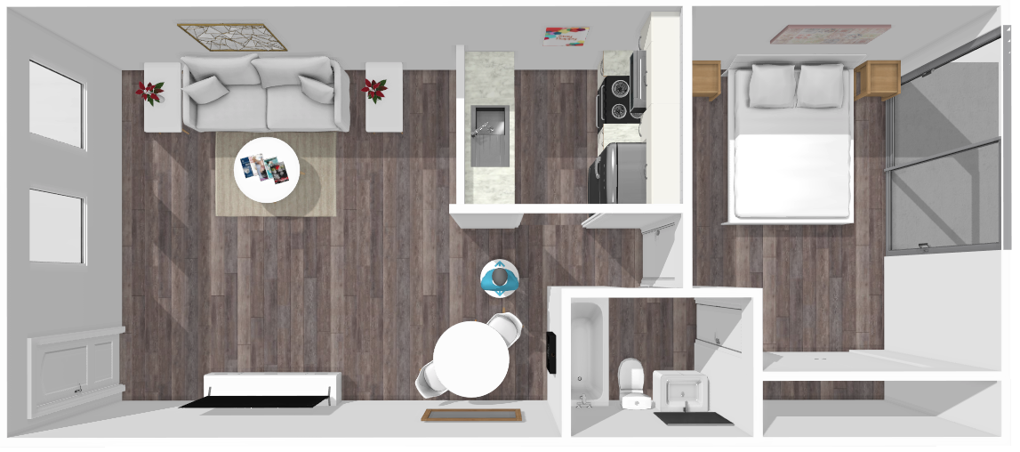 Floor plan image of Daniel 1 Bed