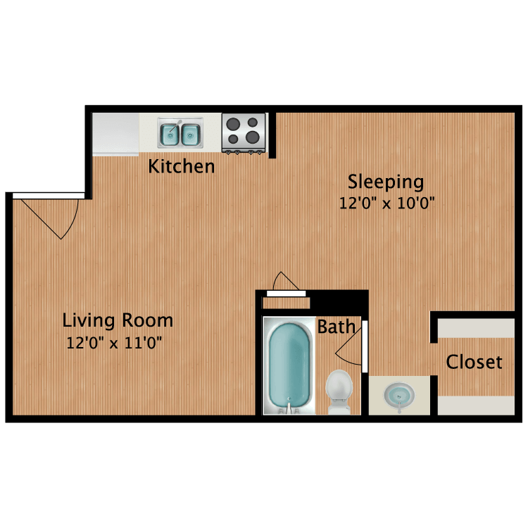 Floor plan image of Emily Studio