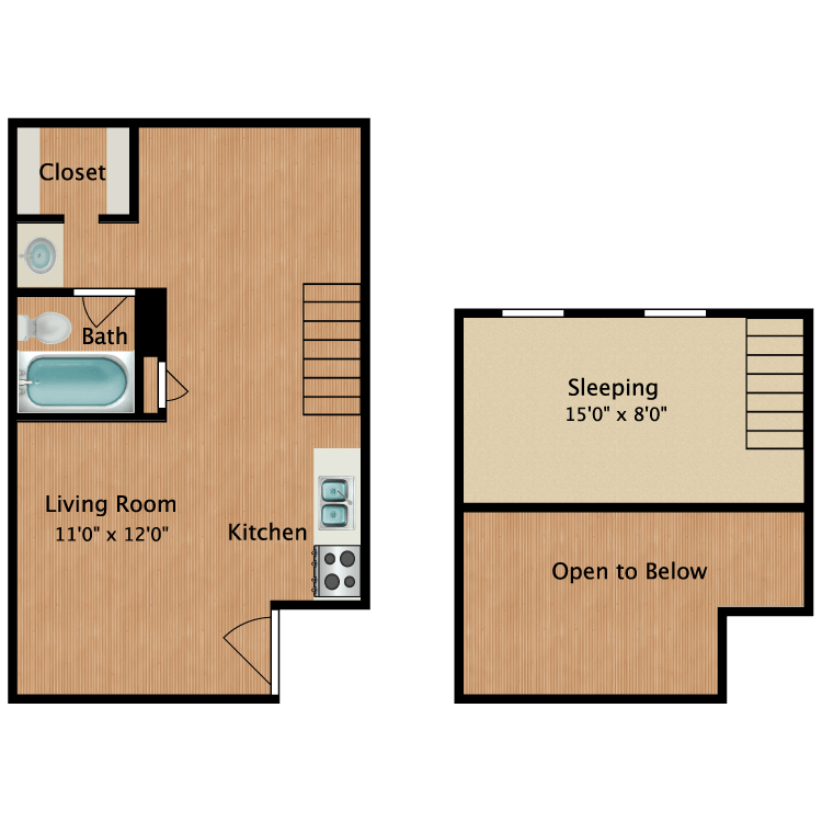 Floor plan image of Emily Loft