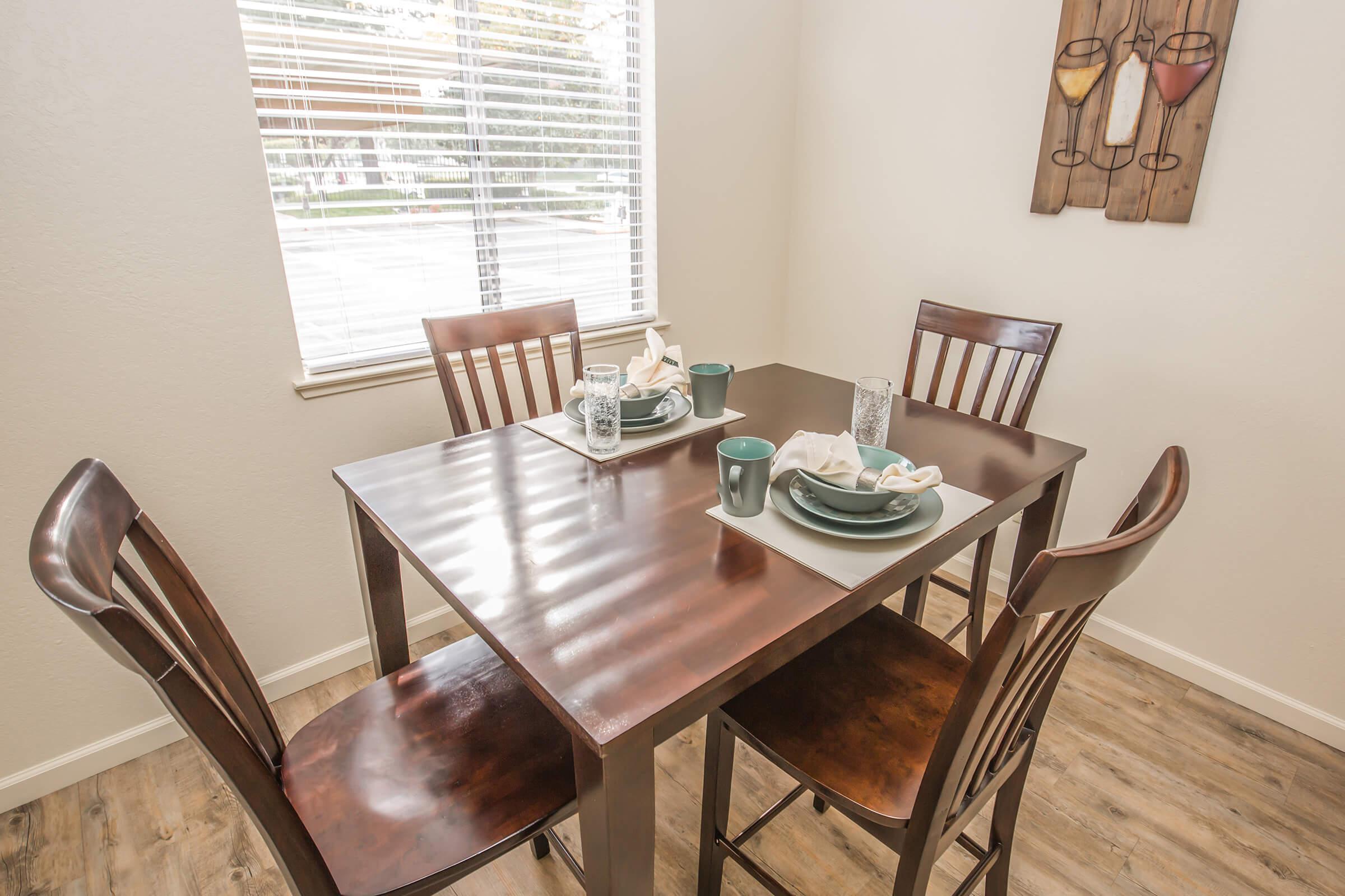 a dining room table