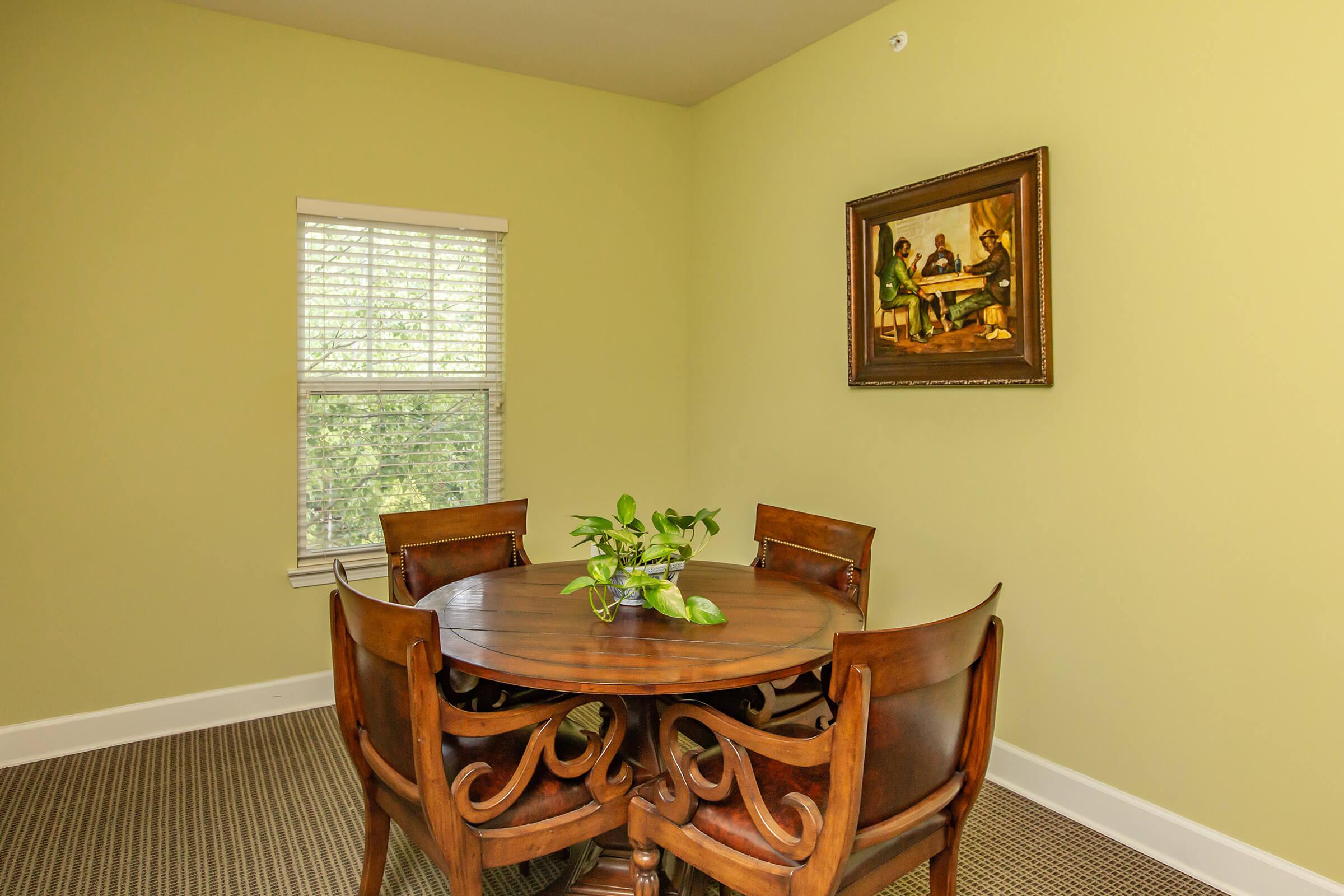 a dining room table