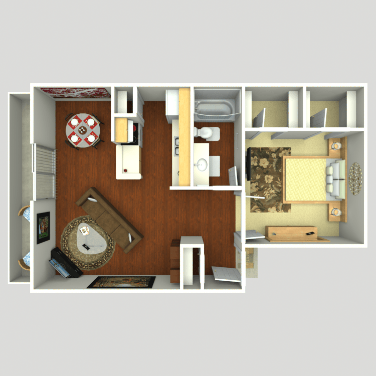 Floor plan image of 1 Bed 1 Bath Flat
