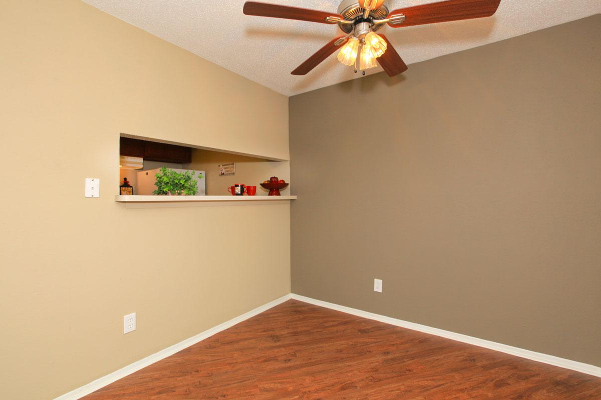a room with white walls