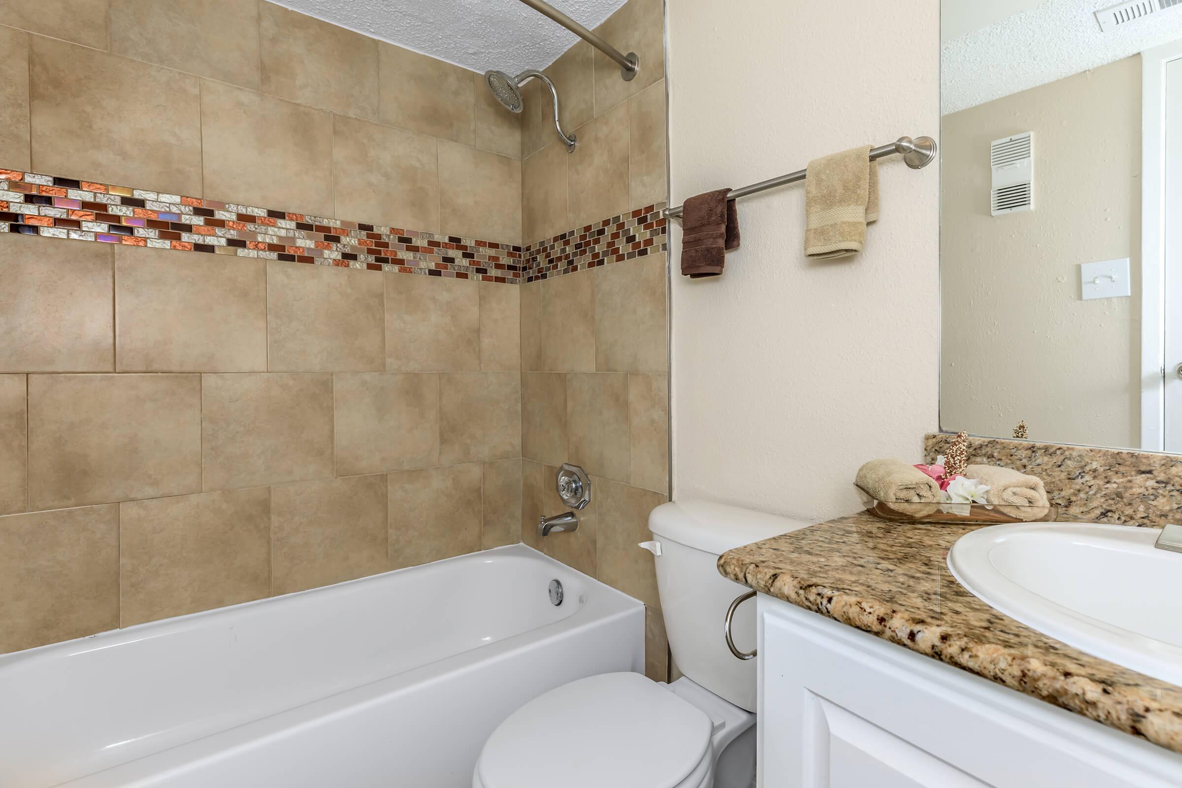 a sink and a mirror