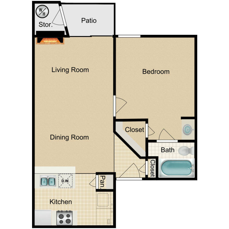 Floor plan image of 1A