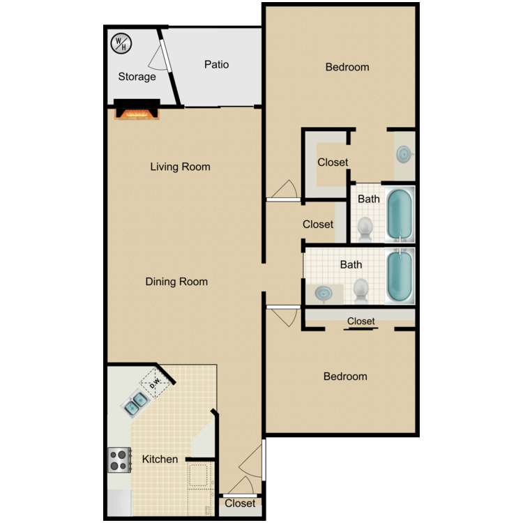 Floor plan image of 2A