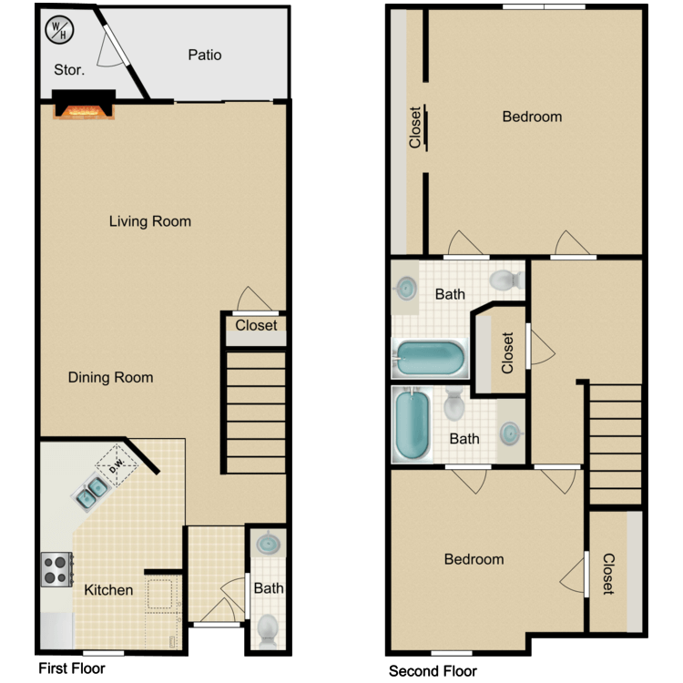 Floor plan image of 2B