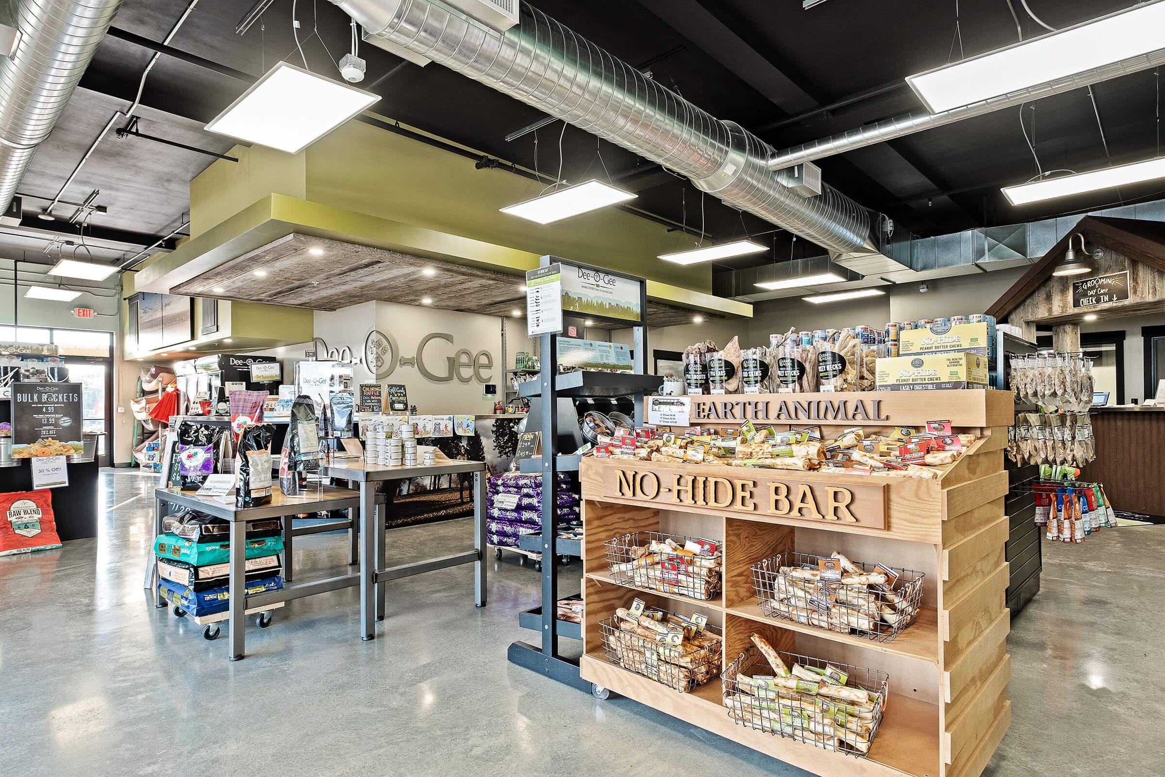 a store inside of a building