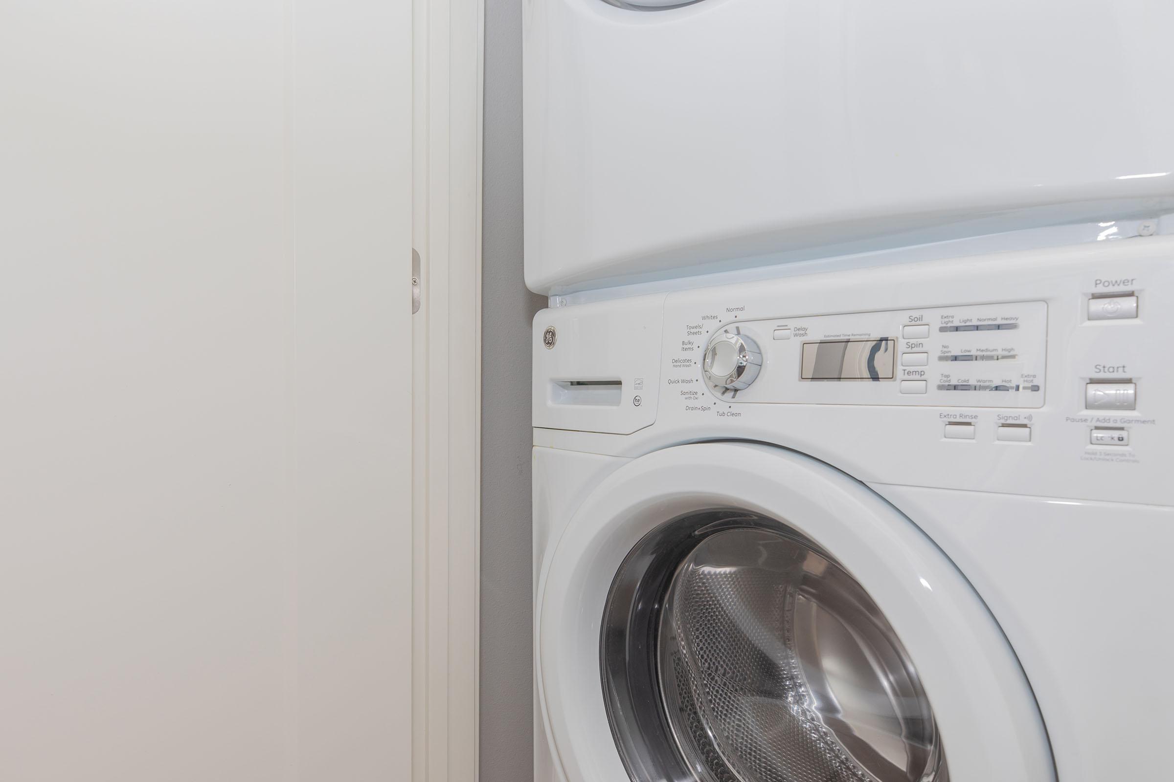 a washer and dryer