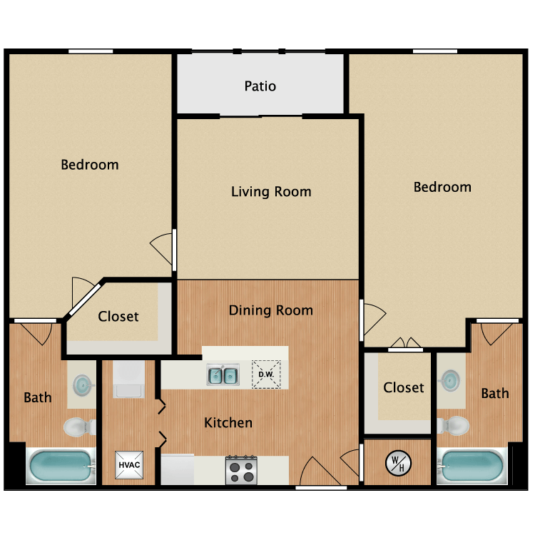 Floor plan image of 2 Bed Traditional