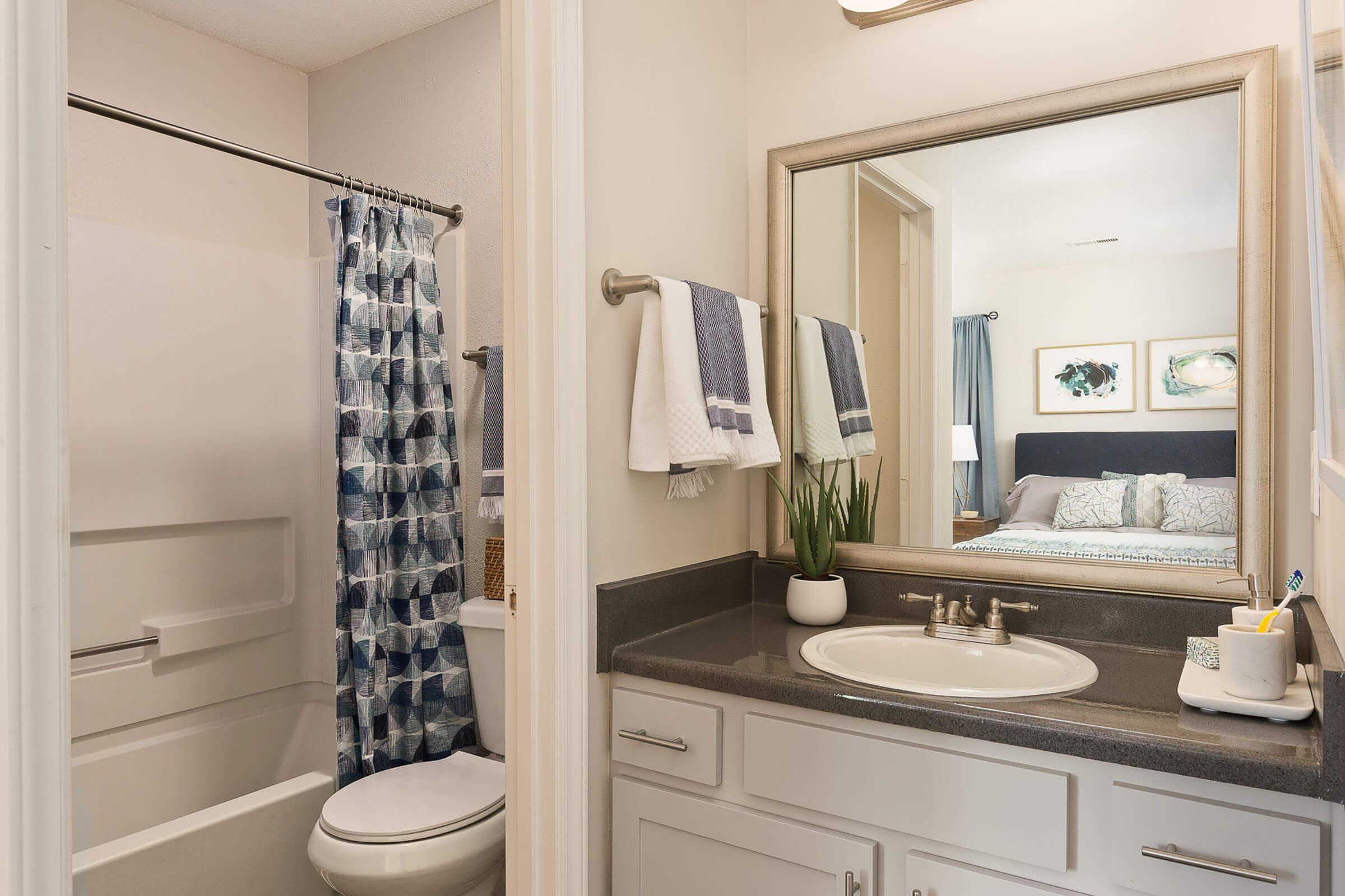 Bathroom with Bathtub - Huntsview Apartments - Greensboro - North Carolina