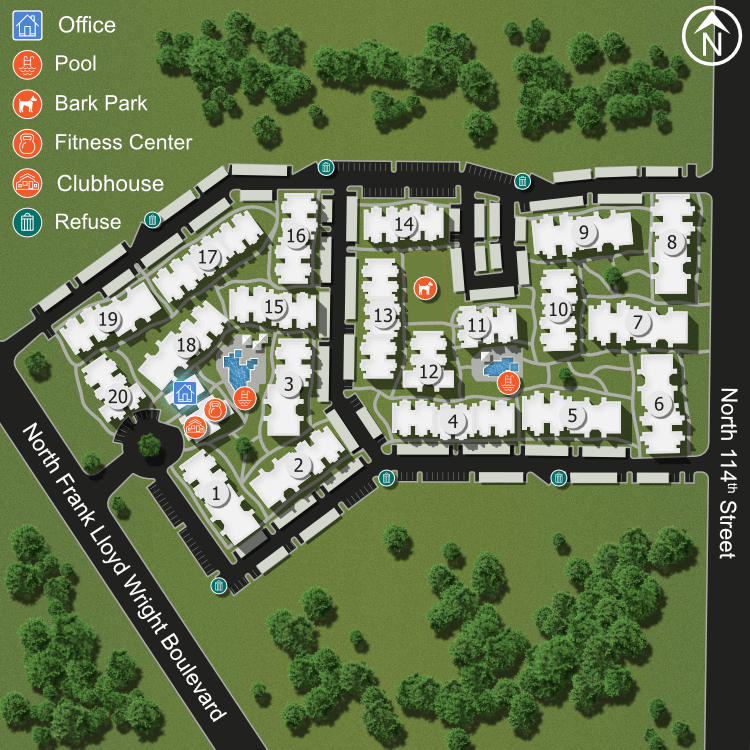 We make every effort to make our website accessible to anybody, especially those with disabilities. If you have question in terms of the relative location of an amenity or apartment home, please give us a call.