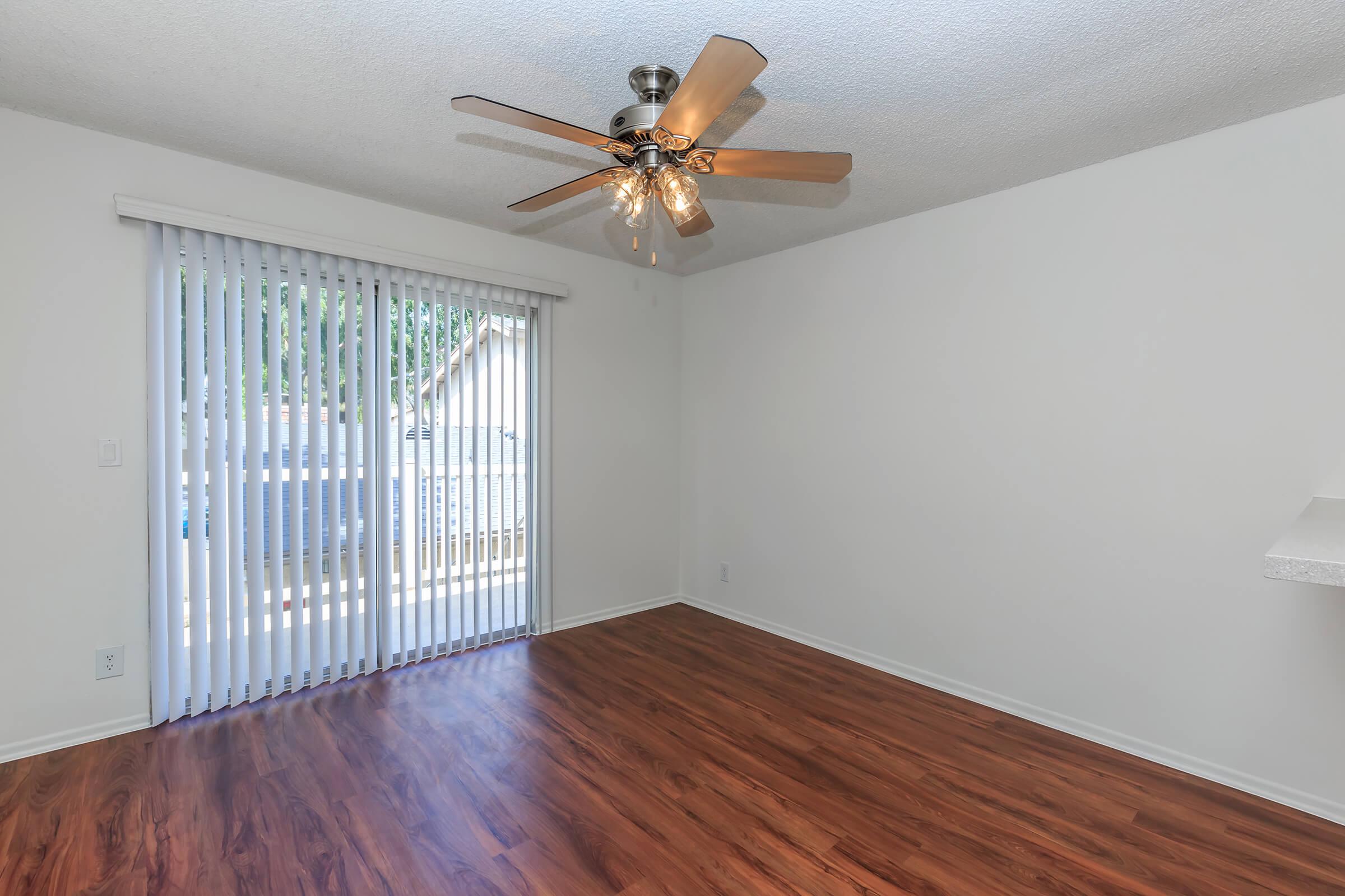 Dining room with sliding glass doors