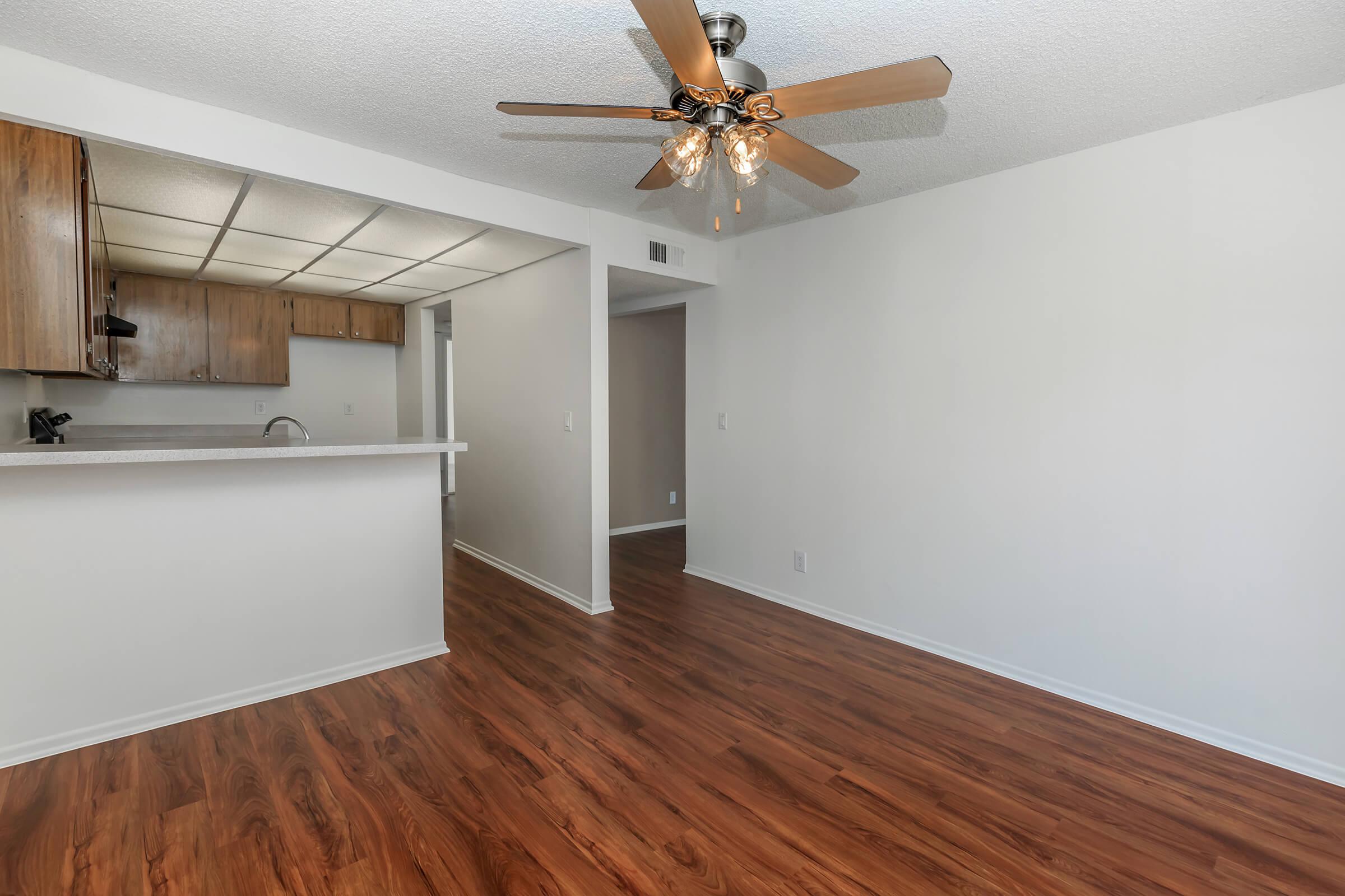 Dining room with wooden floors