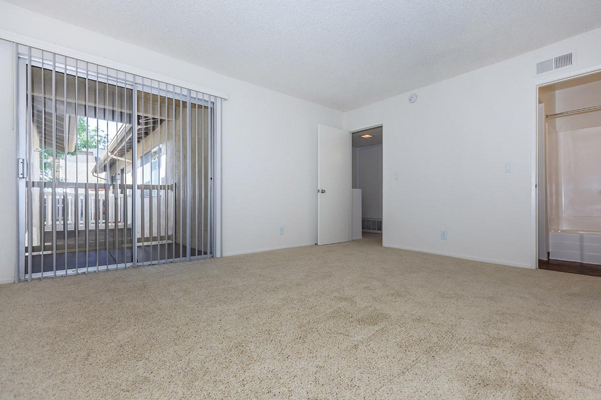 Bedroom with sliding glass doors