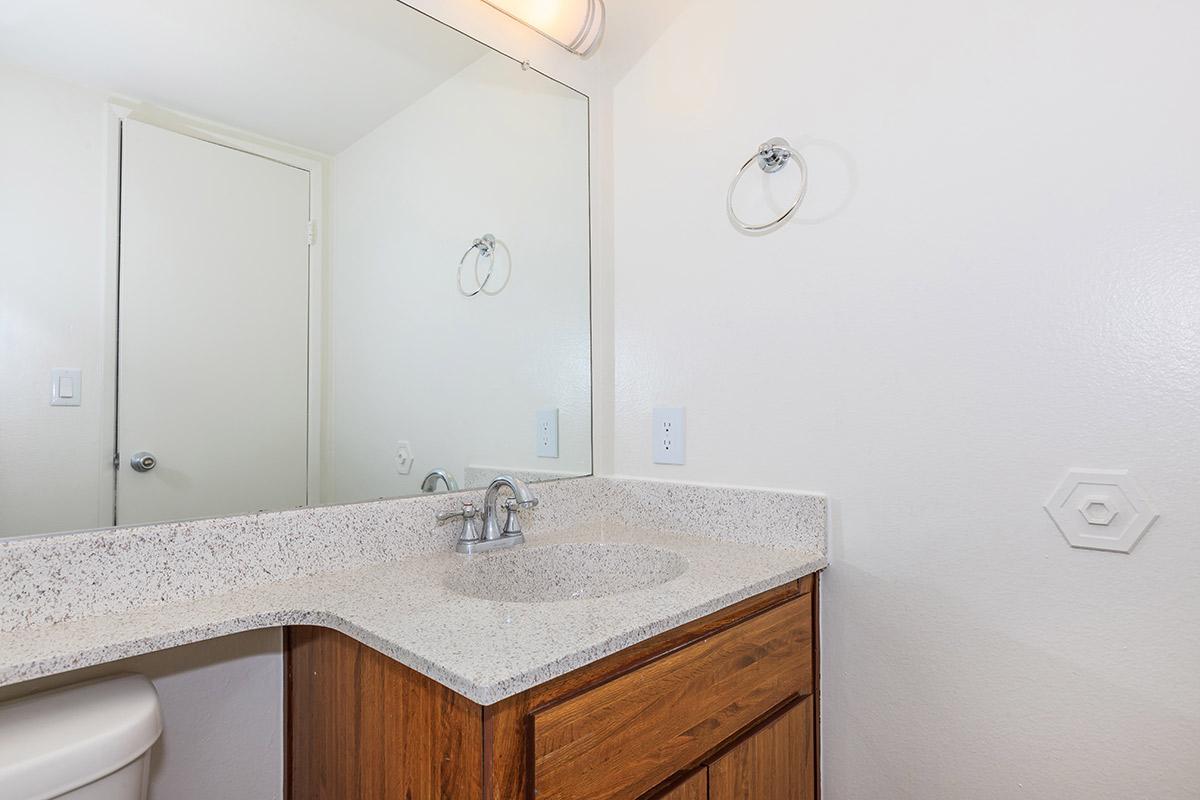 Bathroom with granite countertops