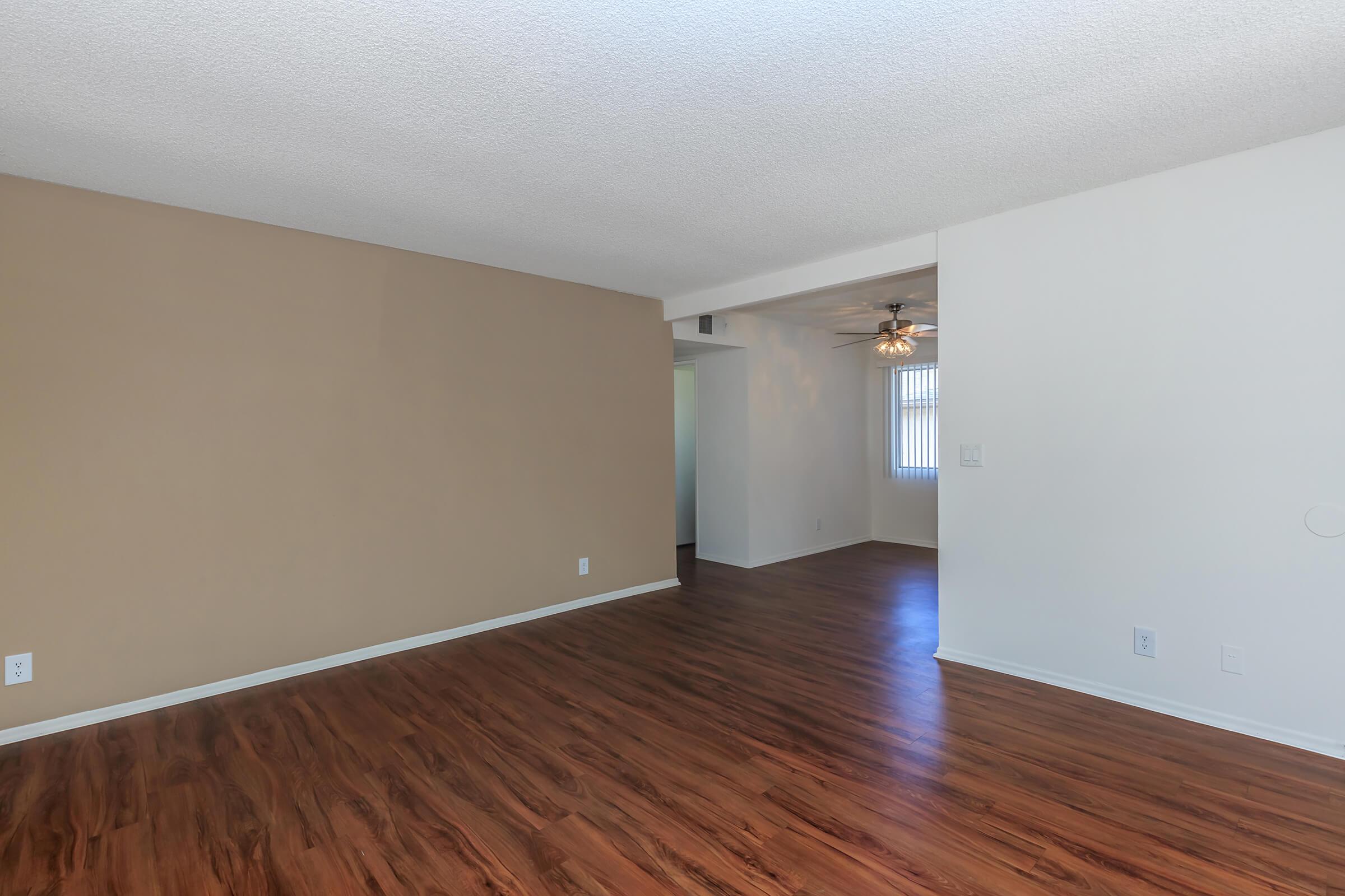 Vacant living room and dining room