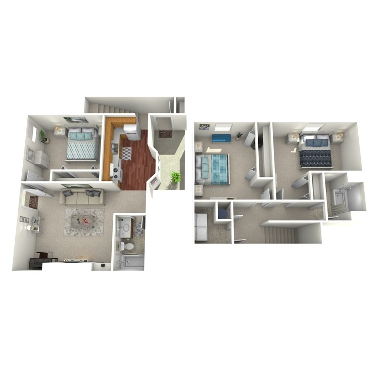 Floor plan image of 3 Bed 2 Bath House Upstairs