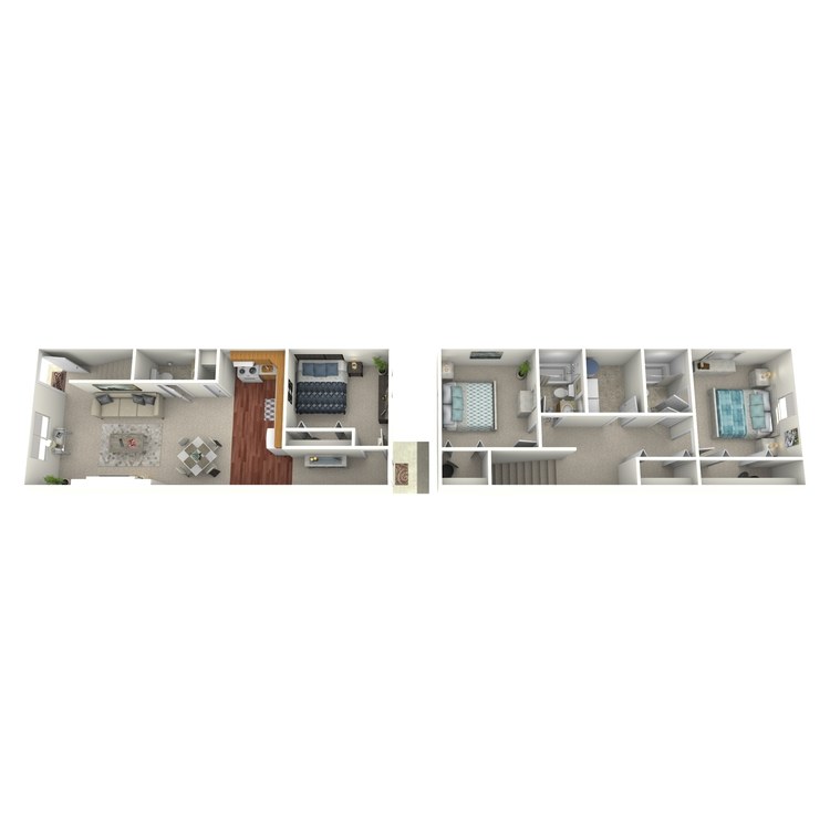 Floor plan image of 3 Bed 2.5 Bath Amaryllis Townhouse